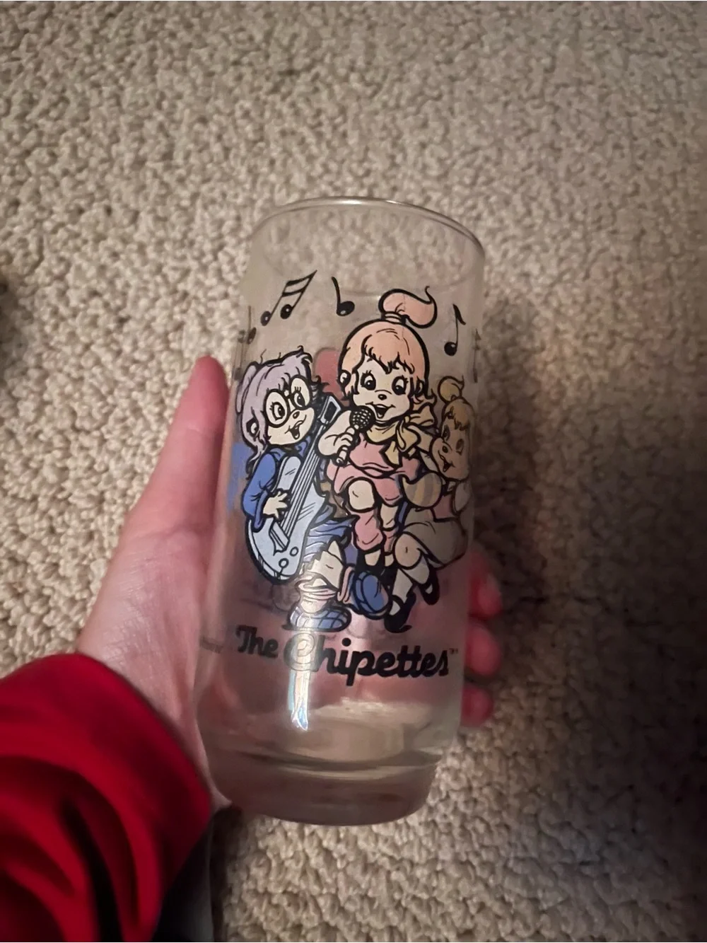 The Chipettes vintage 1985 glass cup